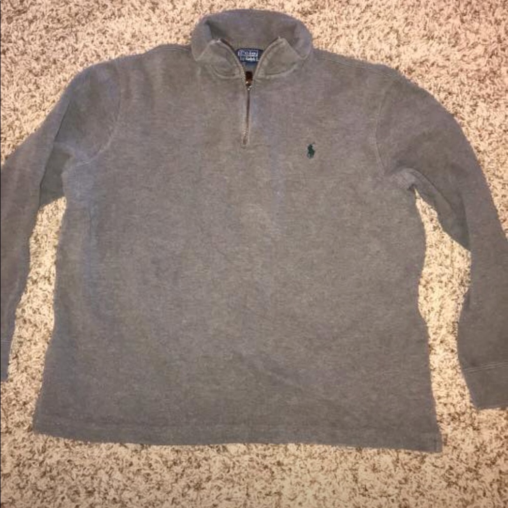 Men’s Grey polo quarter zip